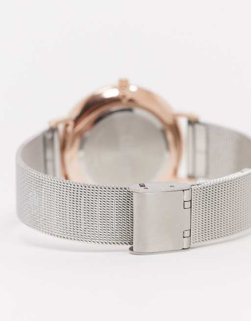 Limit - Horloge met mesh bandje in zilver en roségouden wijzerplaat, 2 van 4