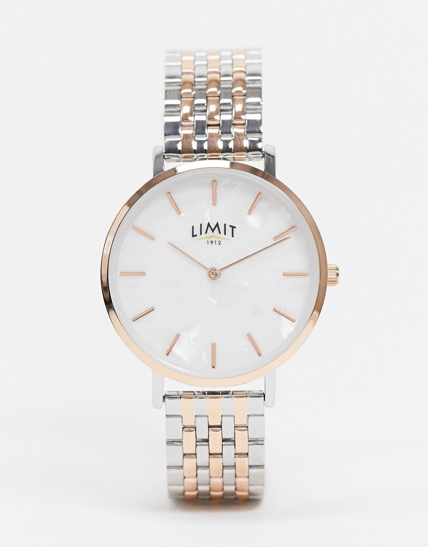 Limit - Horloge van gemixt metaal met witte wijzerplaat-Multi