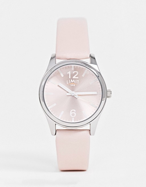 Limit leather watch in pink