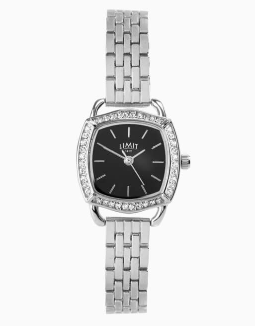 Limit Limit 24mm tv silver watch in black