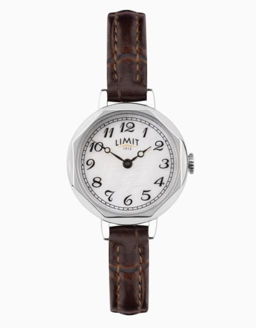 Limit Limit 26mm hexagonal silver watch in white