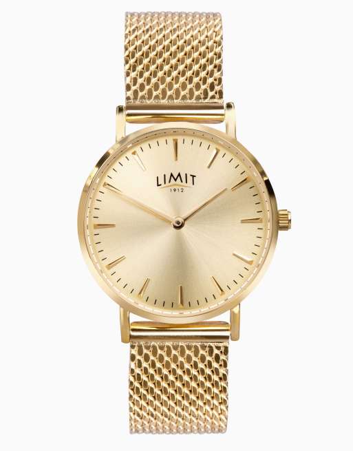 Limit Limit 36mm round gold watch in gold