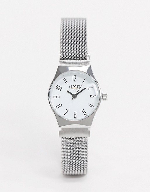 Limit magnetic mesh watch in silver