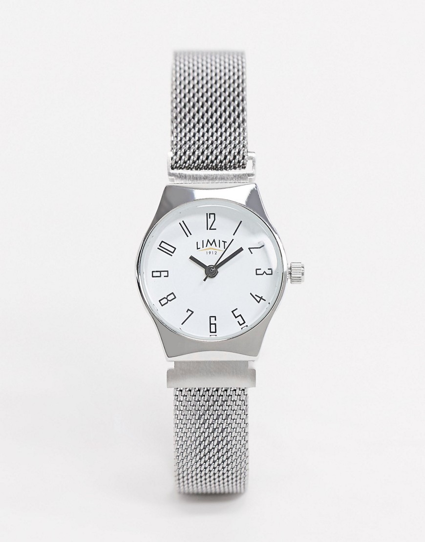 Limit - Magnetisch mesh horloge in zilver