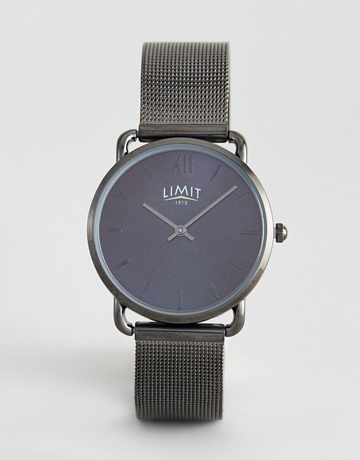 Limit Mesh Watch in All Black 33mm Exclusive to ASOS