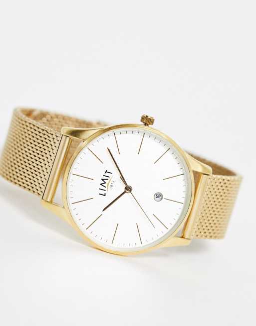 Limit mesh watch in gold with white dial, 2 of 4