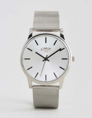 Limit Limit Mesh Watch In Silver Exclusive To ASOS