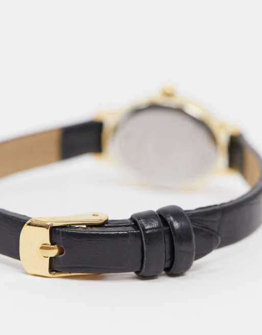 Limit - Montre en imitation cuir à cadran ovale - Noir, 3 de 4