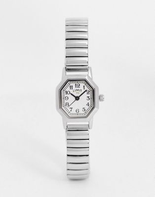Limit octagonal expanding bracelet watch in silver