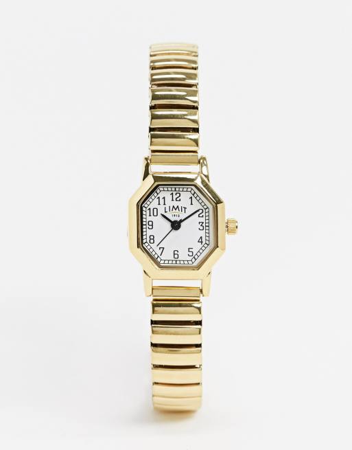 Limit Octagonal - Uitbreidbare armbandhorloge in goud