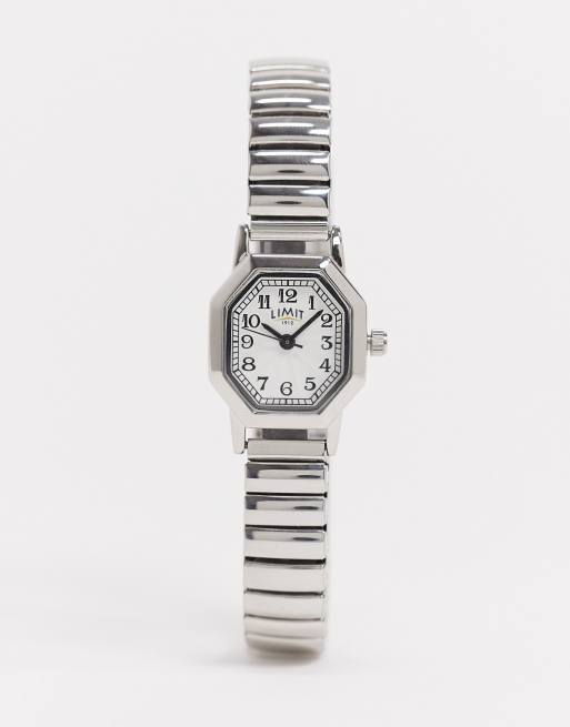 Limit - Orologio con bracciale argento e quadrante ottagonale