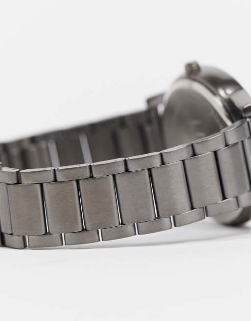 Limit - Orologio con bracciale grigio piombo e quadrante oro rosa, 4 di 4