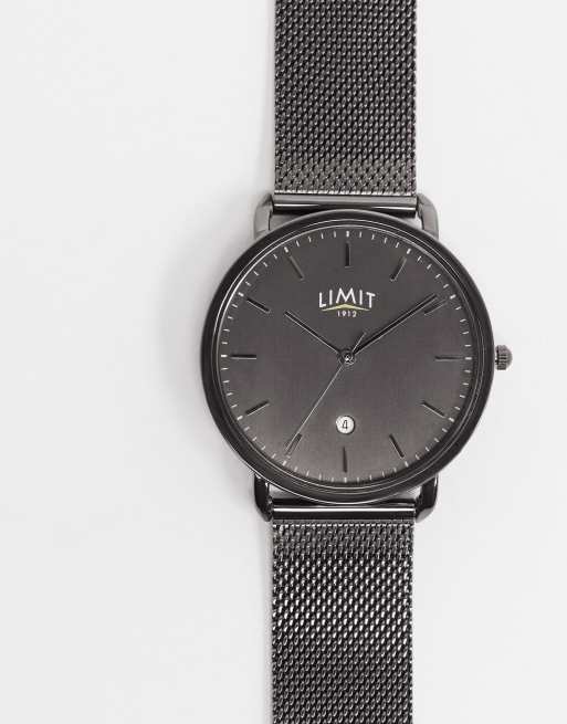 Limit - Orologio con cinturino in maglia metallica piombo