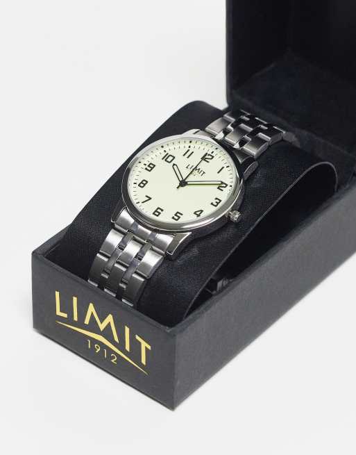 Limit - Orologio maschile argentato con quadrante giallo lime