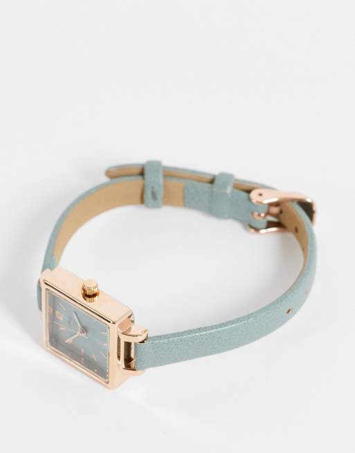 Limit – Ovale Damenuhr in Grün mit Kunstlederarmband, exklusiv bei ASOS, 3 von 4