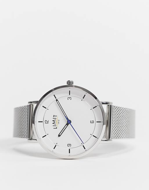 Limit – Srebrny zegarek unisex z siatkową bransoletą, 4 z 4