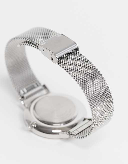 Limit unisex mesh watch in silver, 3 of 4