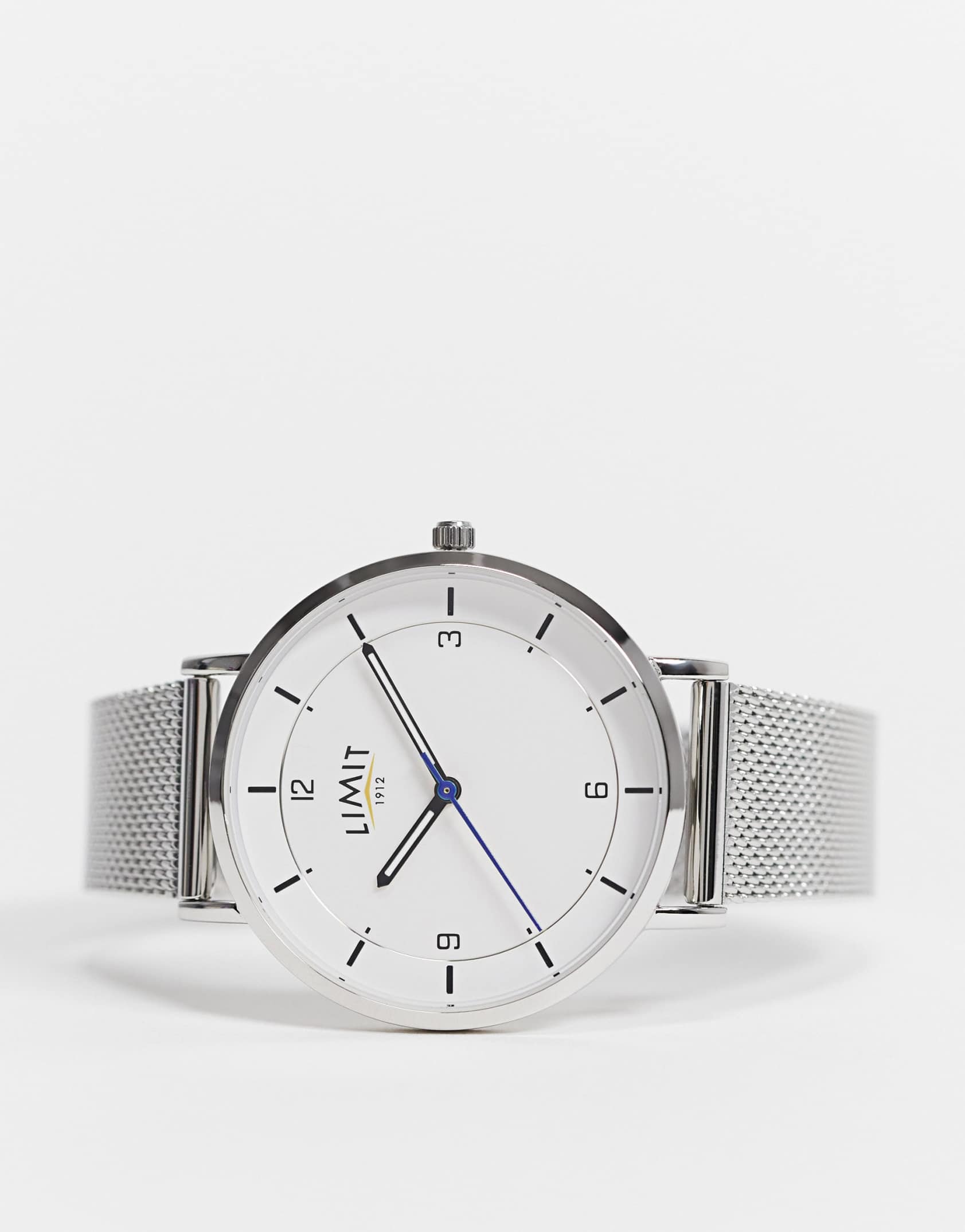 Limit unisex mesh watch in silver ASOS Price Checker