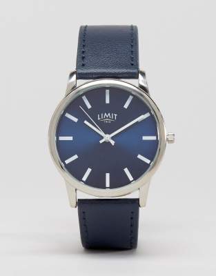 Limit Limit Watch In Navy Exclusive To ASOS-Blue