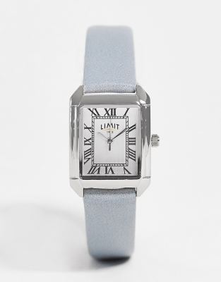 Limit Limit womens faux leather watch with white dial in light grey
