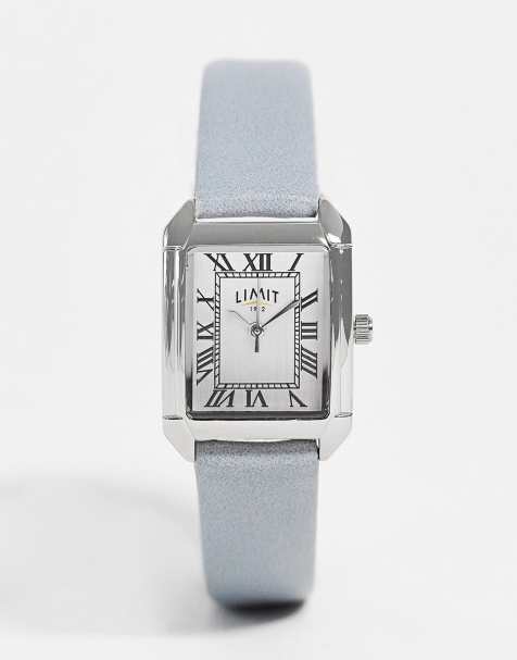 Limit womens faux leather watch with white dial in light grey - view 1