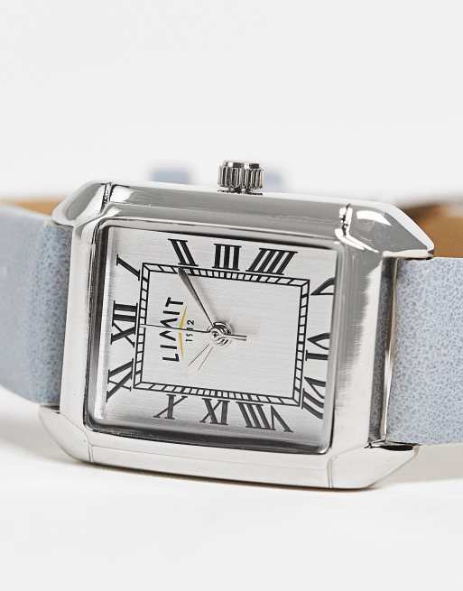 Limit womens faux leather watch with white dial in light grey, 3 of 4