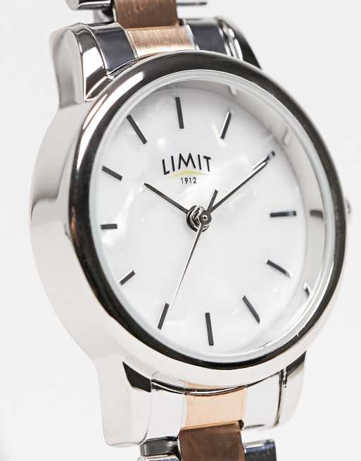 Limit womens mixed metal bracelet watch with faux MOP dial, 2 of 4