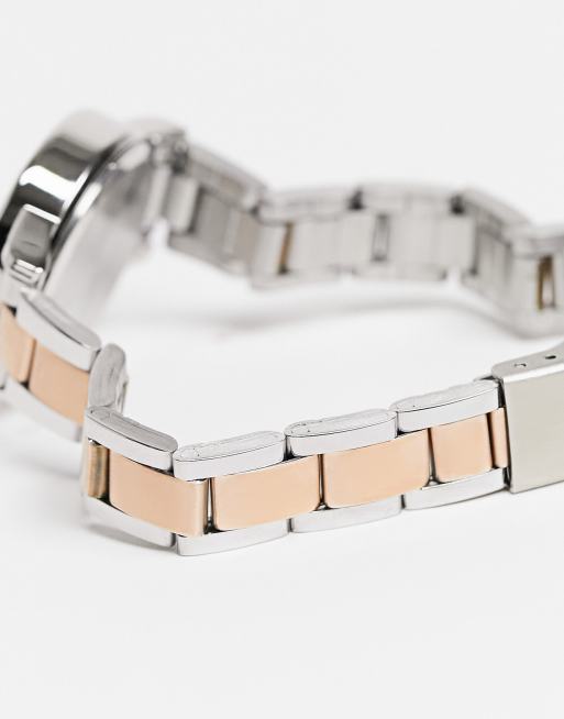 Limit womens mixed metal bracelet watch with faux MOP dial, 4 of 4
