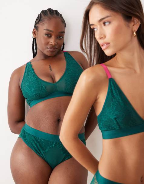 Limonade Dolls - Fuller Bust - Synergy - Bralette van kant en mesh in bosgroen - view 1