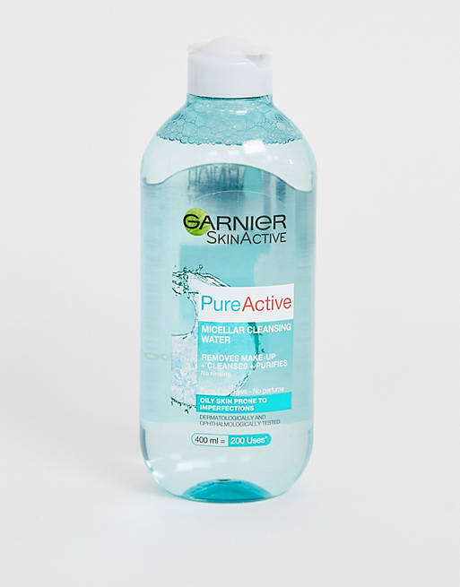 Limpiador de agua micelar facial para piel grasa de 400 ml Pure Active de Garnier