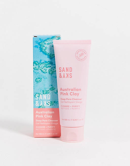 Limpiador de arcilla rosa australiana Deep Pore Cleanser de 120 ml de Sand & Sky