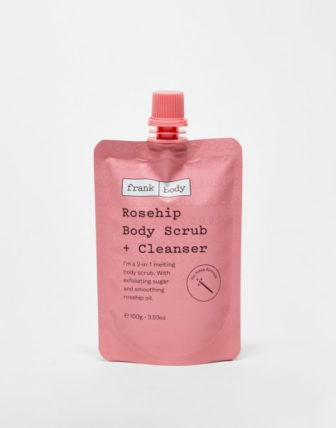 Limpiador y exfoliante corporal de tamaño pequeño de rosa mosqueta de 100 g de Frank Body - view 1
