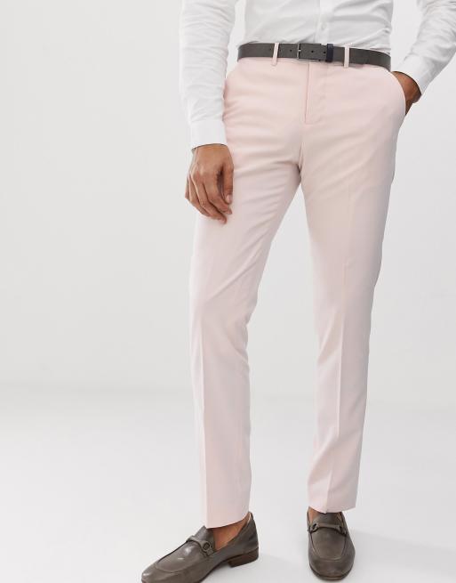 Lindbergh Slim Fit Wedding Suit Trousers In Light Pink | ASOS