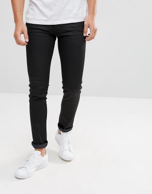 Lindebergh Slim Fit 5 Pocket Stretch Jeans in Black