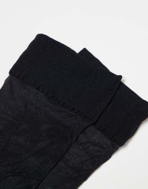 Lindex 2 pack 20 denier sheer sock in black, 3 of 4