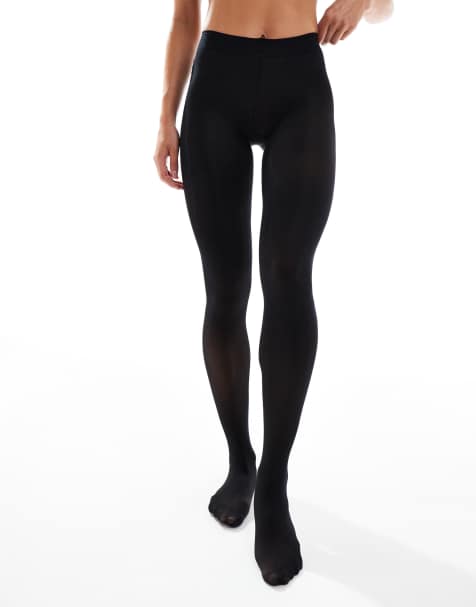 Lindex 2 pack 50 denier super stretch tights in black - view 1