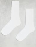 [Lindex] Lindex 2 pack jacquard socks in white 34-36 WHITE
