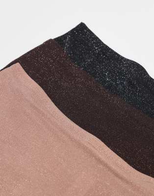 Lindex 3-pack Glitter Brazilian Briefs In Multi
