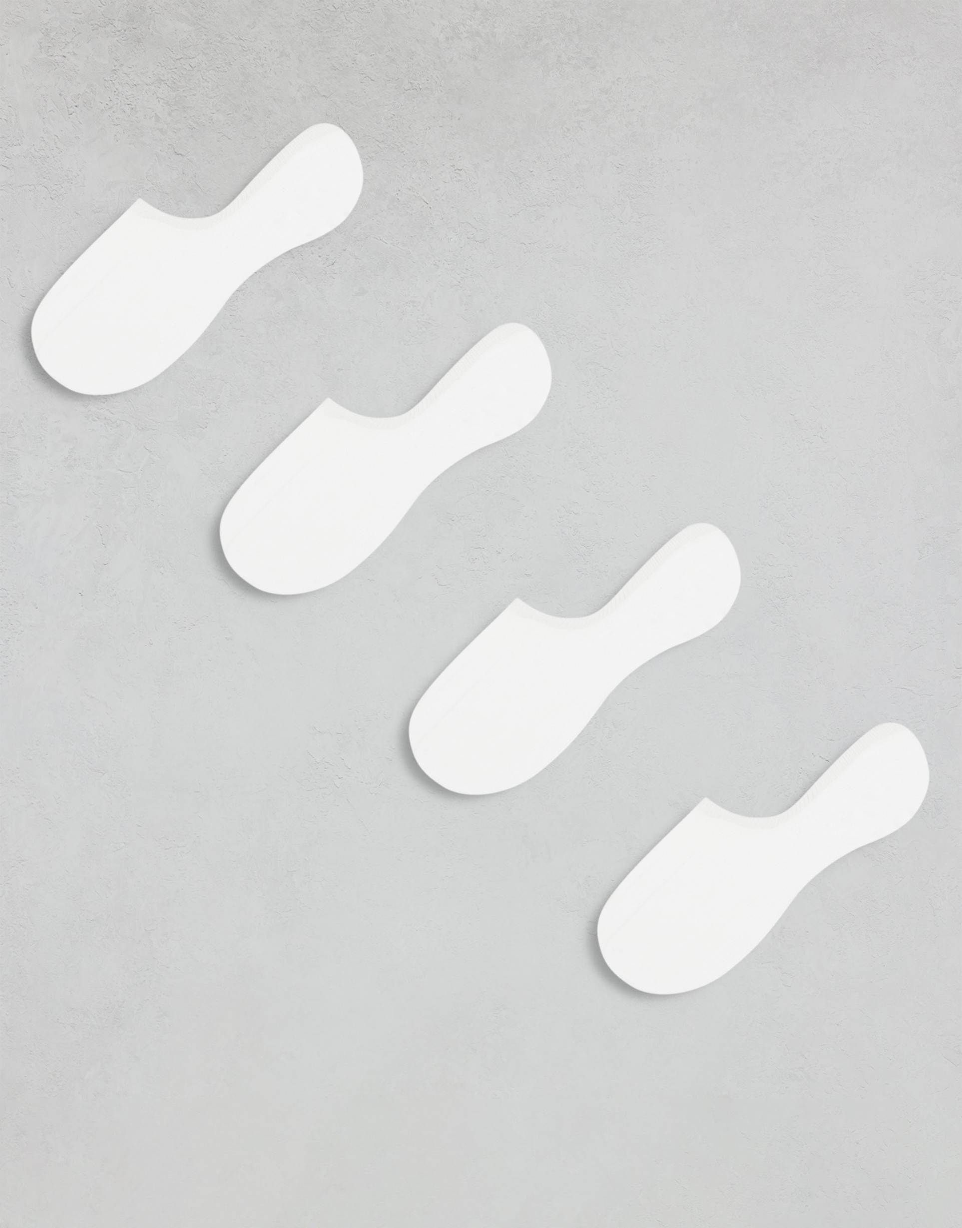 lindex 4 pack low cut sneaker sock in white