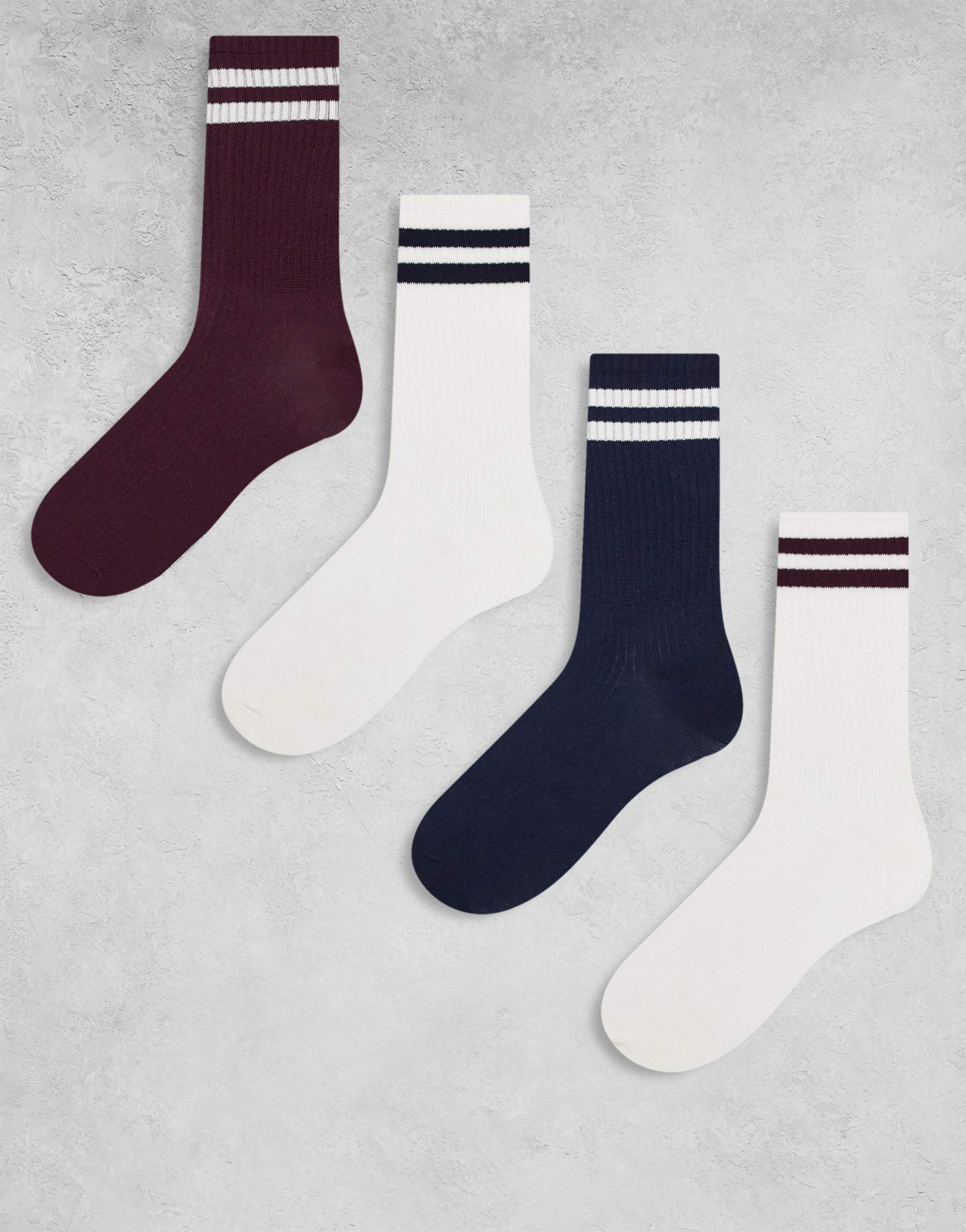 lindex 4-pack sporty ribbed socks in multi