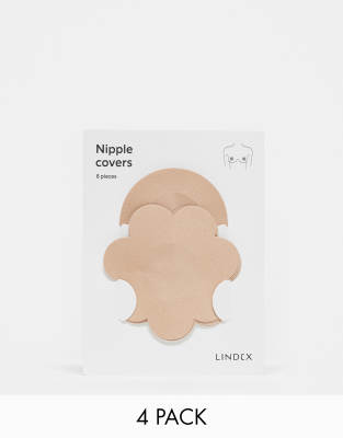 Lindex 4 set nipple covers in beige-Neutral