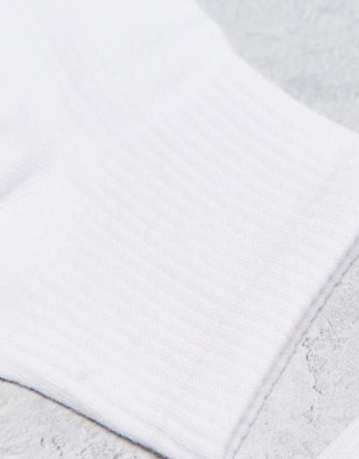 Lindex – 4er-Pack knöchelhohe Sportsocken in Weiß mit Rippenstruktur, 3 von 4