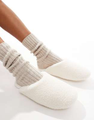 Lindex Ballerina Slippers In Off White