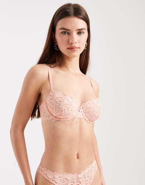 Lindex Billie lace set in coral - view 1