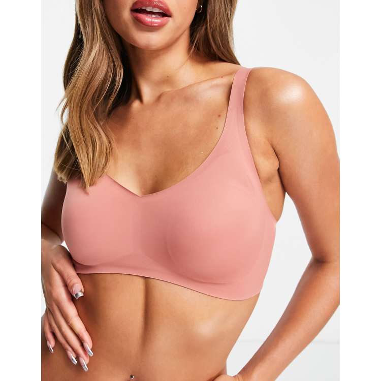 Lindex bonded seamless cami strap bralette in brown ASOS