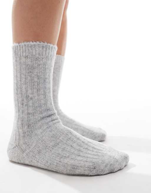 Lindex Calzini morbidi color grigio mélange ASOS