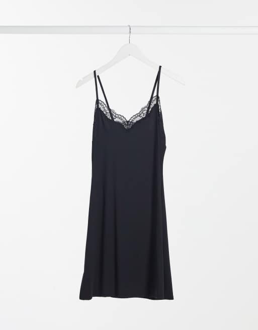 Lindex Exclusive lace trim cami in black