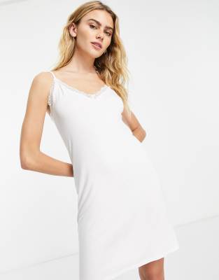 Camicia da notte bianca con finiture in pizzo-Bianco - Lindex slip donna Bianco