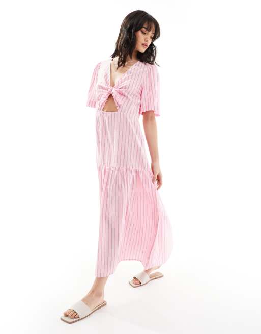 Lindex – Carolina – Rosa maxilång strandklänning
