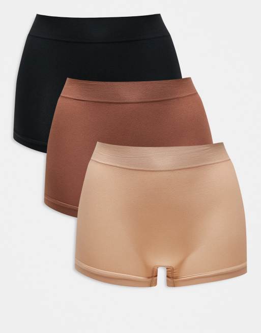 Lindex - Confezione da 3 boxer a vita alta multicolore